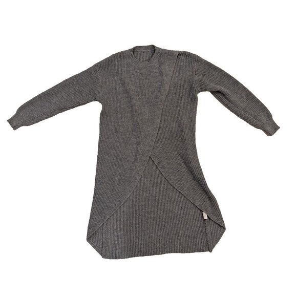 Gray sweater women open front duster sweater size S - Picture 2 of 7